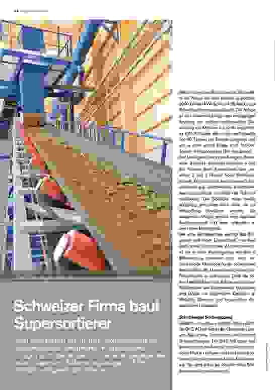 Die Baustellen Schweizer Firma Baut Supersortierer